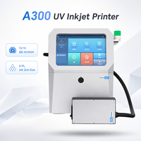 Impresora de Inyección de Tinta UV A300 de Alta Velocidad de 66 m/min, Codificador PIJ Industrial de 300 DPI para Impresión de Fecha y Logotipo en Línea de Producción Automática