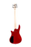 Clevan Metallic Red 41 Inch 5 String Electric Bass Guitar Okoume Wood Maple Neck Rosewood Fingerboard 24 Frets S-S Pickups