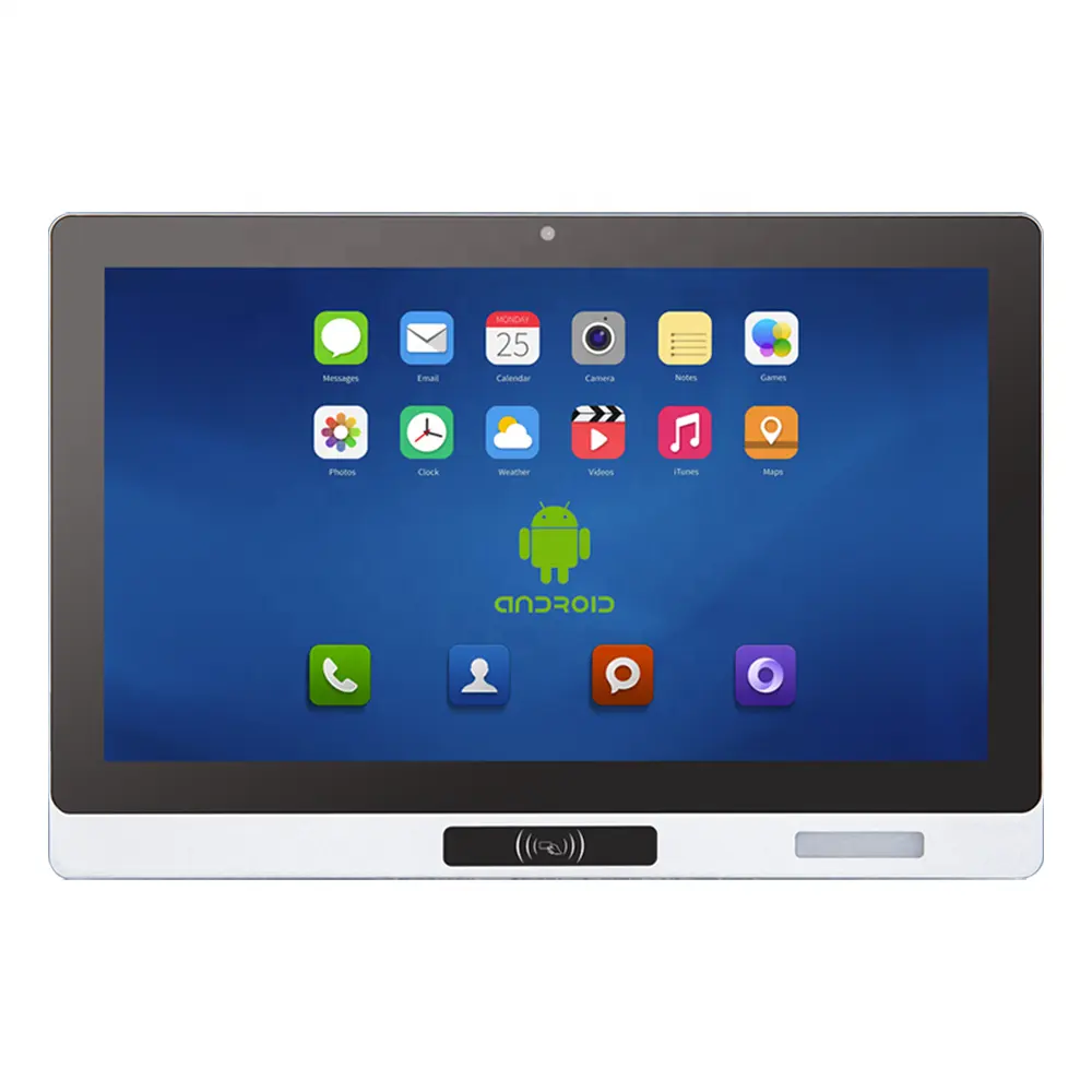 10.1 11.6 15,6 21,5 Zoll IP65 Front Industrial Touchscreen-PC Android alles in einem PC mit Wifi-Kamera NFC POE rs485 rs232