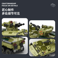 WAN GE 3515 Modèle de char de guerre Panzer, mini blocs de construction en plastique ABS, kit de briques pour enfants, véhicule jouet pour garçons