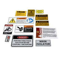 Étiquettes d'avertissement imprimées en usine pour les informations de sécurité des opérations de machines de précision à grande échelle