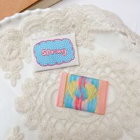 Koreaanse Ins-stijl schattig geweven label originele stoffen label hart fruit cartoon patroon handgemaakt naaien doe-het-zelf kledingaccessoires