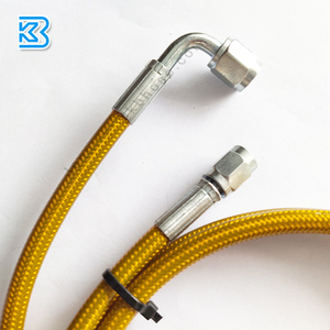 Ensemble <span class=keywords><strong>de</strong></span> conduites <span class=keywords><strong>de</strong></span> frein en acier inoxydable -3an droit 90 degrés, embout <span class=keywords><strong>de</strong></span> tuyau femelle en acier chromé, adaptateur <span class=keywords><strong>de</strong></span> raccords <span class=keywords><strong>de</strong></span> frein M10*1.0 AN3 - Product Image 2