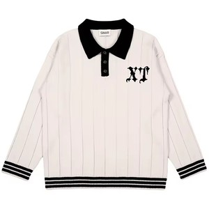 Custom LOGO <strong>Men</strong> Sweater Winter Casual Jacquard Letter Knitwear Loose <strong>Pullover</strong> Rib Jumper Knit Polo Shirt Knitted Sweater <strong>for</strong> <strong>Men</strong> - Product Image 6