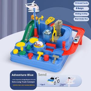 Cadeau de nouvel an jouets de fente de chemin de fer pour enfants voiture et camion traversant l'aventure dans le parking de petit train - Product Image 6