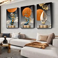 Peinture à l'huile abstraite moderne haute brillance 100x50 cm sur toile, nature morte, grande taille, pour galerie, décoration murale en cristal, salon