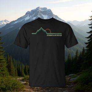 T-shirt Hurricane Ridge, petit design rétro, parc national olympique de Washington - Product Image 3