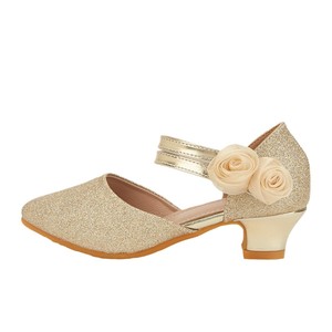 รองเท้าแตะส้นสูงพับได้ลายดอกไม้สำหรับเด็กผู้หญิงรองเท้าแตะเจ้าหญิงกลางแจ้งน่ารักเป็นประกาย - Product Image 3