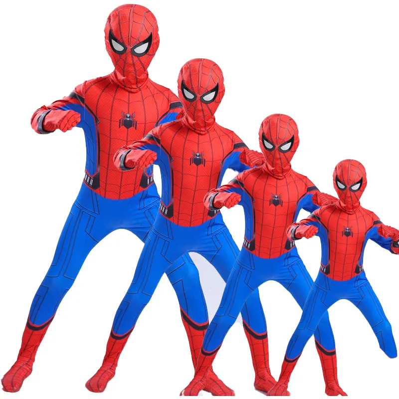 Высококачественный параллельный комбинезон для родителей и детей в стиле аниме «Человек-паук», костюм Человека-паука для косплея по телевизору и фильму, костюм Человека-паука на Хэллоуин