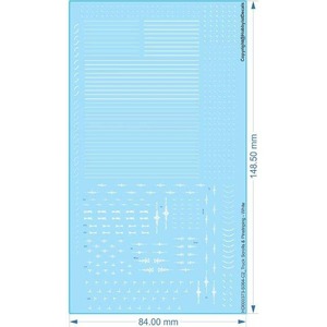 Rectangular <b>White</b> Truck Scrolls Pinstripe Wall Decal Self-adhesive PVC Decorative Sticker 84x148.5mm Matte Finish - Product Image 1