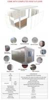 Maison préfabriquée en conteneur WELLCAMP moderne de 20 pieds, 2 étages, installation facile, durable, imperméable, hôtel, bureau modulaire, villa