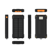 Chargeur solaire 10000mAh, batterie externe, étanche IP64, double sortie USB, 12W max, pour la sauvegarde d'urgence et les essentiels de voyage