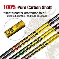 Flèches en carbone de 4.2mm, flèches de chasse avec fente de guidage du vent, flèches de ciblage en fibre de carbone Spine350-1500