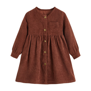 Inverno velluto a coste natale autunno popolare ragazza <span class=keywords><strong>vestito</strong></span> bambini vestiti a maniche lunghe neonata abiti in velluto a coste - Product Image 1