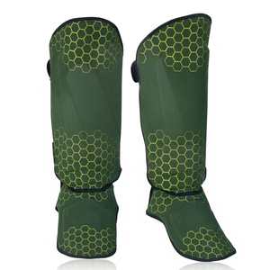 เครื่องป้องกันมวยหนังแท้สำหรับฝึกมวยป้องกันหน้าแข้ง - Product Image 1