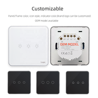 Produits et appareils pour maison intelligente 1/2/3/4 gangs avec panneau tactile neutre EU Standard Tuya Zigbee interrupteur mural