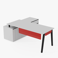 Bureau de direction moderne de luxe Mfc en forme de L pour la table de meubles de bureau en bois du nouveau directeur général