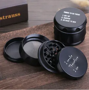 금속 4 레이어 63mm 연기 그라인더 흡연 파이프 그라인더 로고 맞춤형 그라인더