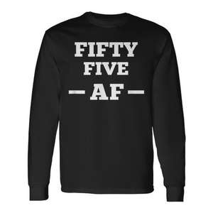 Camiseta de manga larga Fifty Five Af, regalo para el 55.º cumpleaños - Product Image 1
