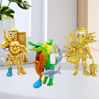 HY AI Toy Figure kerajinan Tung Tung Sahur patung Tralalero Tralala tokoh aksi model hiu hadiah ornamen koleksi