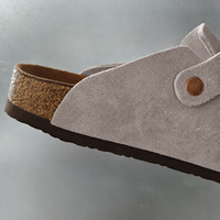 Sabots et mules en daim style usine à bout fermé avec semelle en liège et doublure respirante pour infirmières, femmes et hommes – Vente en gros