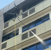 Drone de nettoyage de surface, drone autonome de lavage, drone de nettoyage de façade de bâtiment de grande hauteur