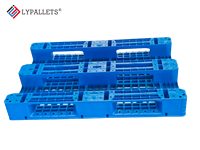 Palette en plastique de taille européenne 1200x800, HDPE, profil bas, haute résistance, palette d'entrepôt avec renfort en acier pour la logistique