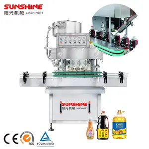 Automatic Capping Machine Fully Automatic Edible Cooking Oil Vegetable Olive Palm Oil Bottle Filler Filling Capping And Labeling Packing Machine Line