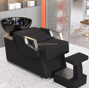 Mobilier de salon de coiffure multifonctionnel et confortable bon marché Salon de beauté Lit avec bol et <span class=keywords><strong>shampoing</strong></span> pour le lavage et le massage - Product Image 1