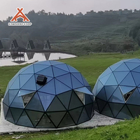 Kawagebo Kamp (KK) 9M Tente Dôme Géodésique en Verre de Luxe pour Fêtes, Salons Professionnels, Glamping, Hôtel Igloo, Serre et Grands Événements