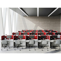Poste de travail modulaire en gros pour 4/6 personnes pour espace de coworking et bureau à aire ouverte