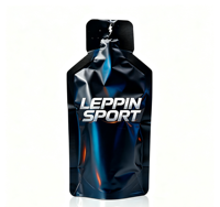 Sacs en plastique personnalisés avec logo imprimé, en forme de bouteille irrégulière, en aluminium, pour l'emballage de boissons énergisantes et de gels