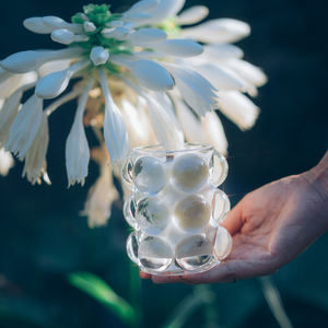 2025 nouveau Design luxe <span class=keywords><strong>Woodwick</strong></span>/coton mèche bulle verre bougies marque privée vanille cire de soja bougie pour cadeau - Product Image 2