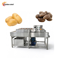 Machine de lavage et d'épluchage automatique à rouleaux parallèles pour gingembre, pommes de terre, carottes et légumes racineux – Équipement de ligne de traitement alimentaire