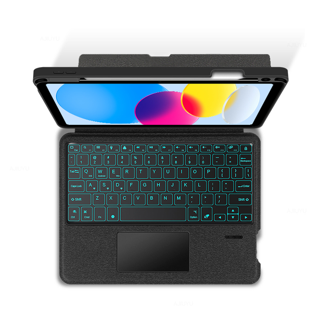 Magnetic Keyboard case for iPad 7 8 9 10.2 case with Wireless Touchpad Keyboard for iPad 10.2 Inch with Pencil Holder