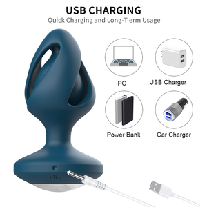 USB Charging Wireless Anal Plug Silicone Waterproof Adult Sex Toy - Product Image 2