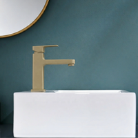 Robinet de lavabo monotrou AOWE moderne en or poli avec capteur tactile, à poser sur le comptoir, avec cartouche céramique et garantie de 5 ans |