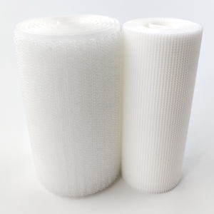 Экологичные двухсторонние клейкие ленты-липучки из полиэстера/нейлона — белые, с ворсом, съемные, высококачественные крепежные элементы - Product Image 6