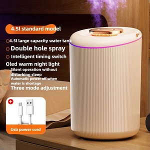 Humidificador de gran volumen de vapor, atomizador de doble boquilla, humidificador de aire para el hogar, humidificador silencioso Usb para dormitorio, humidificador de bajo ruido - Product Image 3
