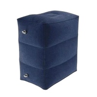 Almohada de Viaje Inflable Plegable Ajustable, Anti-Pilling, Portátil, para Debajo del Escritorio, Reposapiés