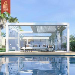 Toit à lames orientables extérieur, pergola bioclimatique, <span class=keywords><strong>couverture</strong></span> de patio pour jardin, terrasse, balcon, bon <span class=keywords><strong>prix</strong></span>, pergola rétractable - Product Image 1