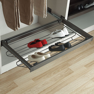 Manufacturer Two-layer Aluminum Frame Pull Out <strong>Wardrobe</strong> Cabinet <strong>Shoe</strong> Rack <strong>Storage</strong> - Product Image 4