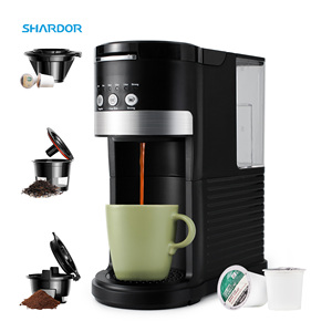 Shardor ngay lập tức cà phê brewer trà máy màu đen duy nhất Cà phê Pod nhanh Brew K-cup cà phê pha cà phê và Cappuccino Maker - Product Image 1