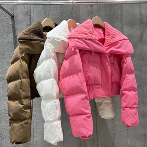 <span class=keywords><strong>Piumino</strong></span> da donna con colletto corto in lana bomber <span class=keywords><strong>trench</strong></span> invernale - Product Image 2