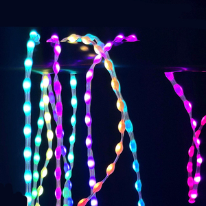 Lumières féeriques de décoration extérieure 5V App Control <span class=keywords><strong>Twinkly</strong></span> Smart Christmas Tree Lights Black Clear Wire Led Fairy String Lights - Product Image 4