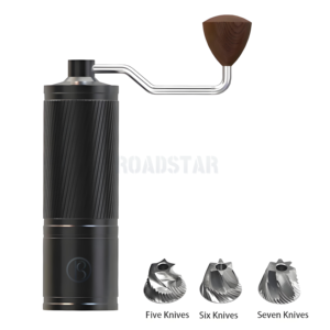 Stile industriale macinacaffè manuale tascabile in acciaio inossidabile 11 opzioni di macinatura utensile da cucina bava conica - Product Image 3