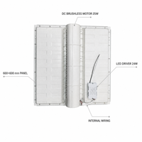 Vierkante 600x600mm inbouw LED plafondventilator 25W stille elektrische keuken- en badkamerventilator