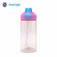 Bouteille d'eau en plastique Tritan sans BPA, résistante aux chocs, à large ouverture, anti-poussière, pour la randonnée et les activités de plein air
