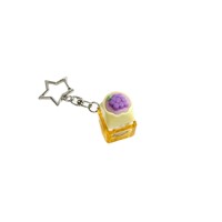 Porte-clés mignon anti-stress avec bouton de clavier, bouton à pression, bouton fruit et bouton lumineux