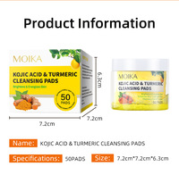 Ensemble Soins du Visage Nettoyage Profond pour Tous Types de Peau – Lingettes Démaquillantes et Nettoyantes au Curcuma et à l'Acide Kojique
